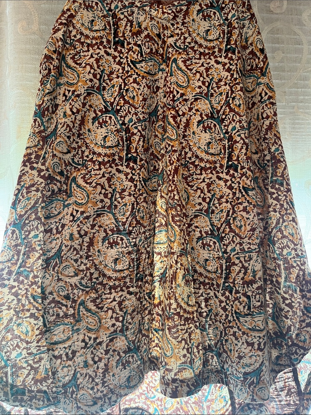 Fat Face Rust Multi-Color Printed BoHo Swing Top - Picture 3 of 13